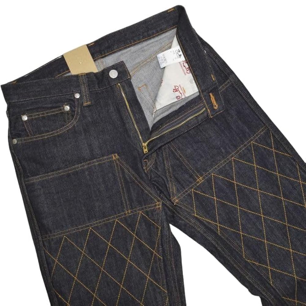 KOJIMA GENES ブラックダブルニーデニムパンツ 児島ジーンズ ダブルニー 21oz デニムパンツ メンズ 日本製